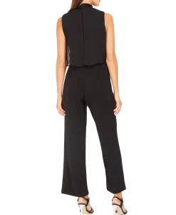 Women's Chiffon-Tie Popover Jumpsuit