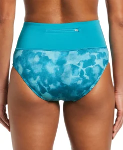Women's Cloud-Dye High-Waist Bikini Bottoms