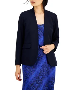 Women's Collarless Open-Front Blazer