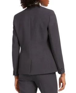 Women's Collarless Open-Front Blazer