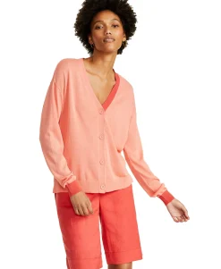 Women's Colorblocked Button Cardigan