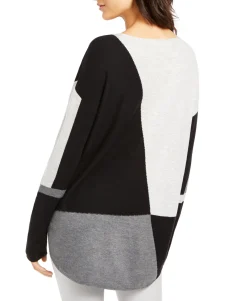 Women's Colorblocked Shirttail Sweater