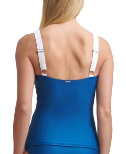Women's Colorblocked Tankini Top