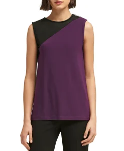 Women's Colorblocked Zipper-Trim Shell