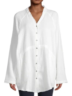 Women's Cotton Button-Down Top