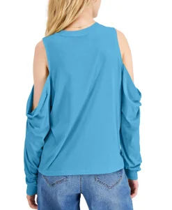 Women's Cotton Cold-Shoulder Top