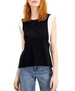Women's Cotton Colorblocked Top