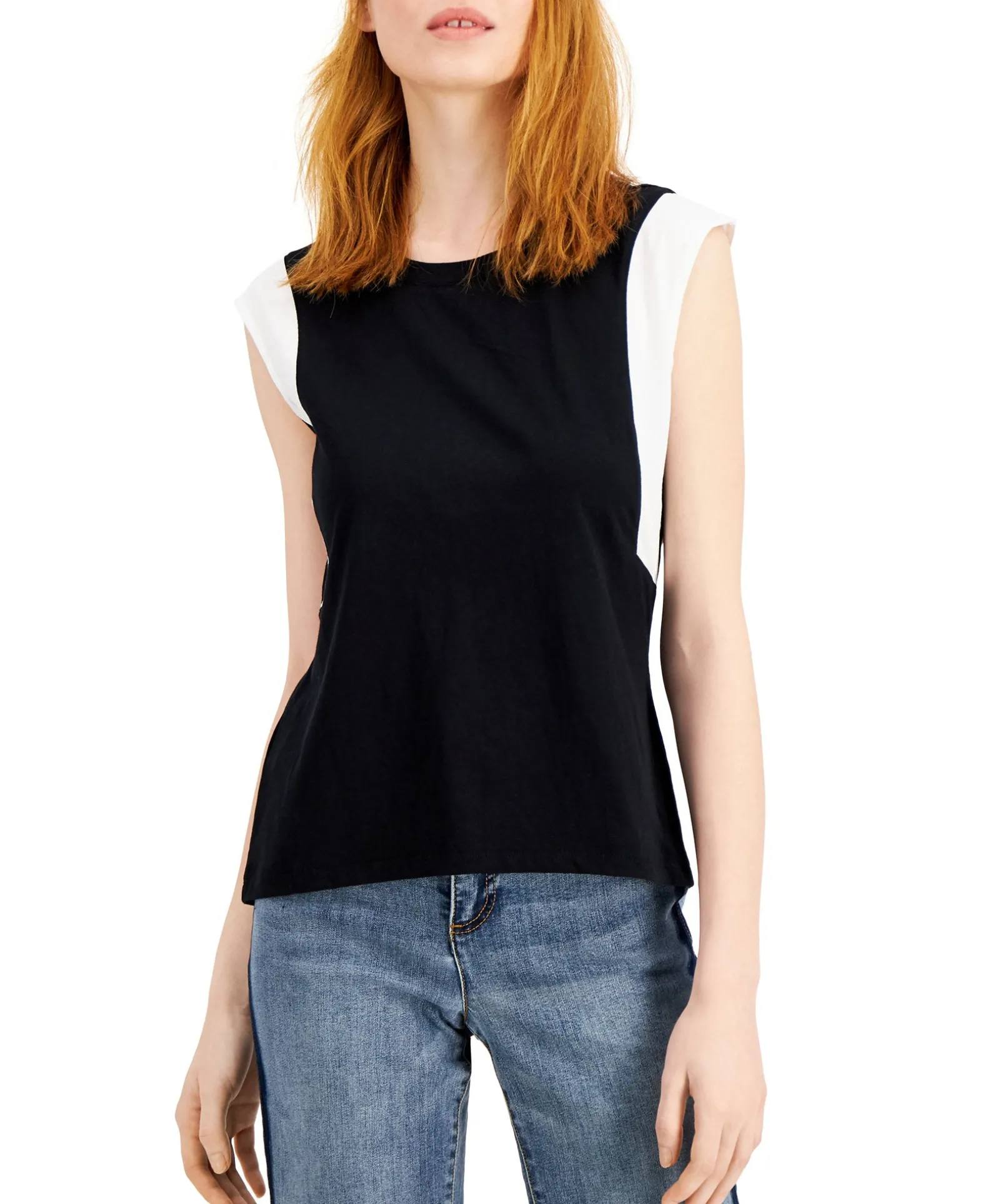 Women's Cotton Colorblocked Top