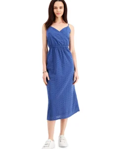Women's Cotton Eyelet Maxi Dress