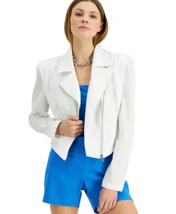 Women's Cotton Gauze Moto Jacket