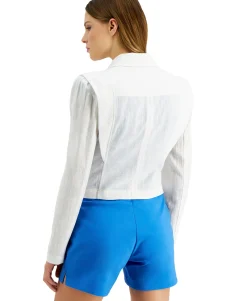 Women's Cotton Gauze Moto Jacket