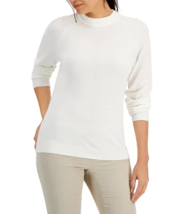 Women's Cotton Luxsoft Mock-Neck Sweater