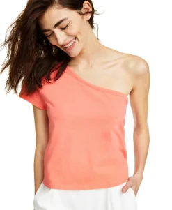 Women's Cotton One-Shoulder T-Shirt