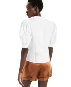 Women's Cotton Oversized-Collar Blouse