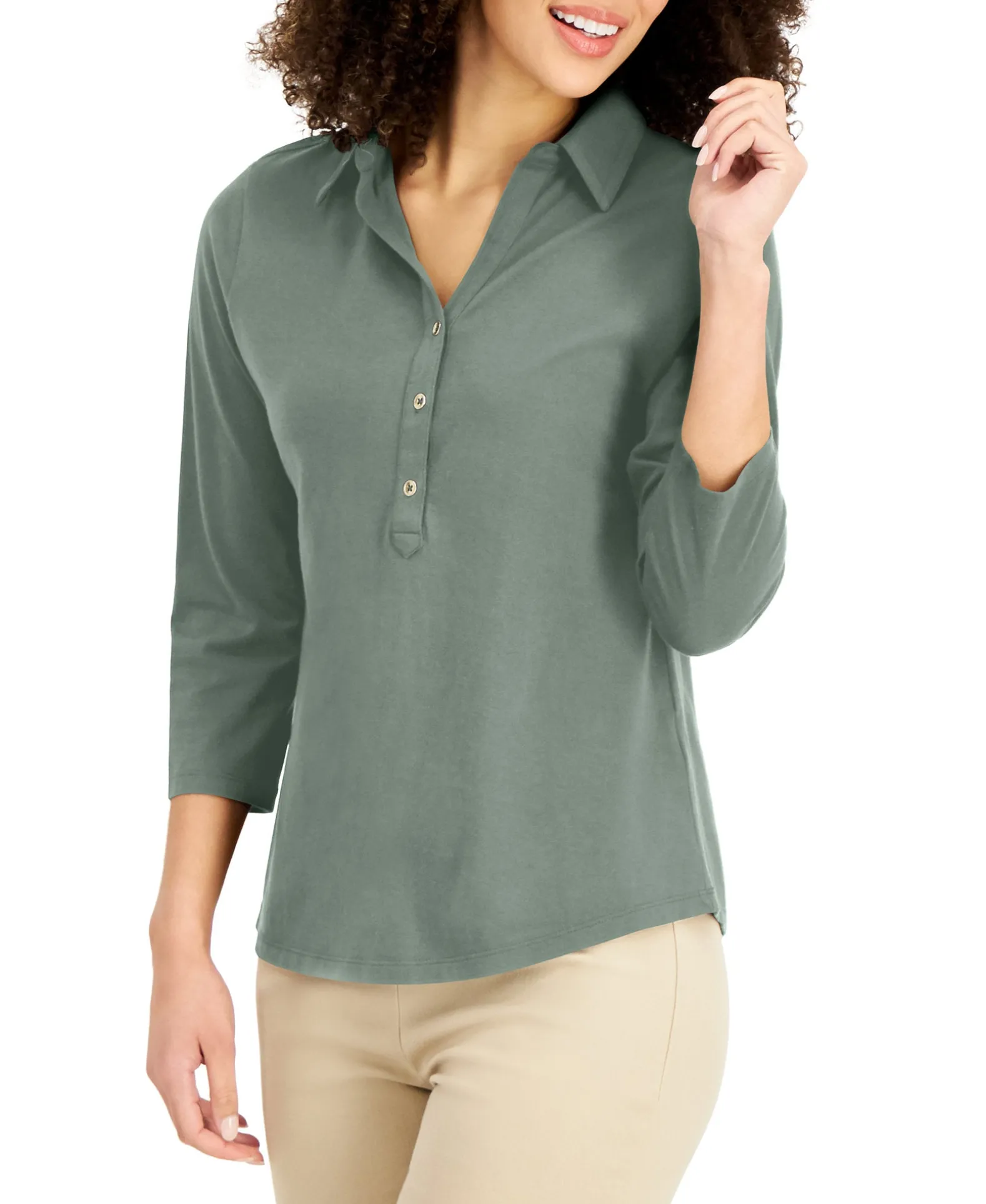 Women's Cotton Polo Top