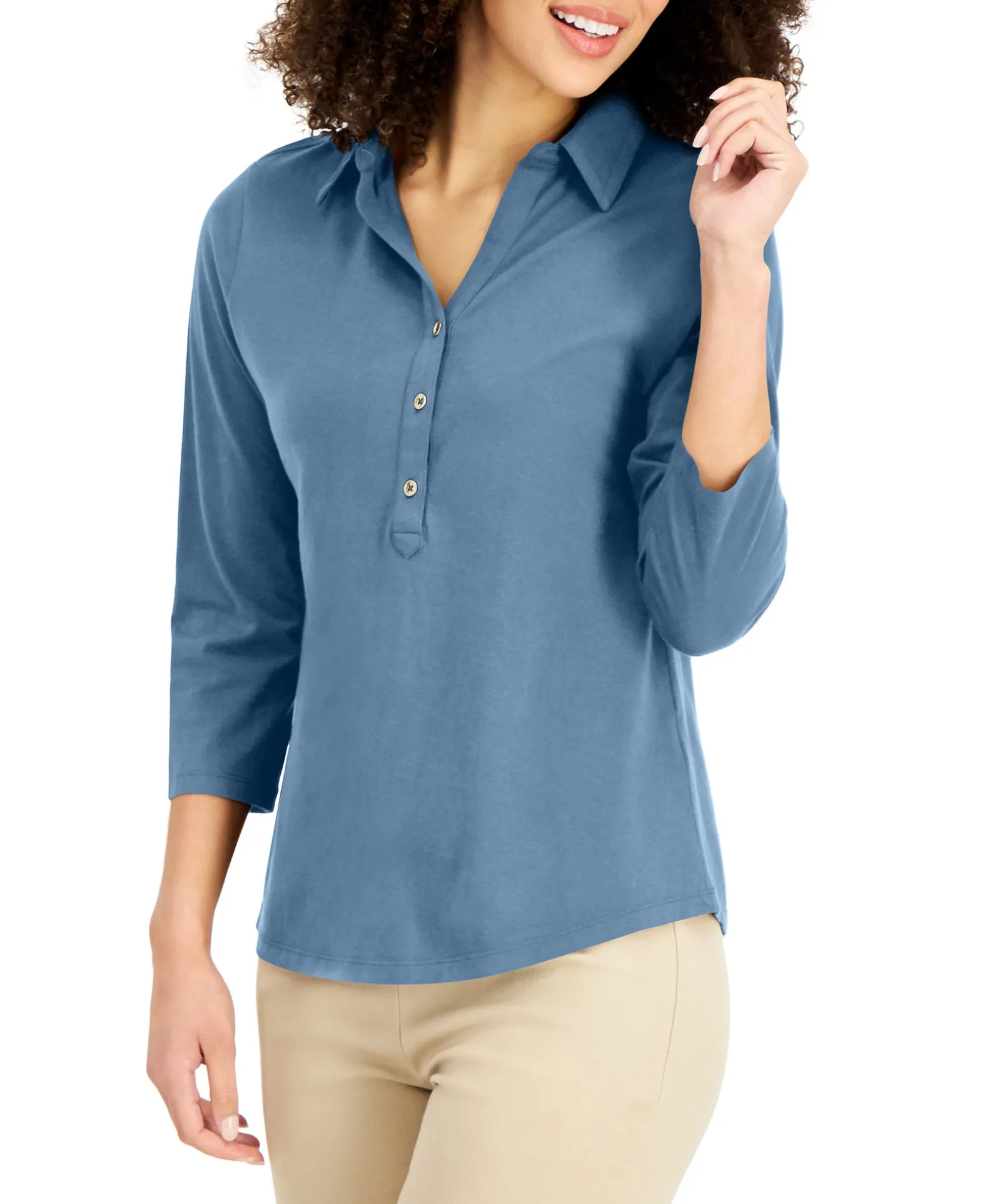 Women's Cotton Polo Top