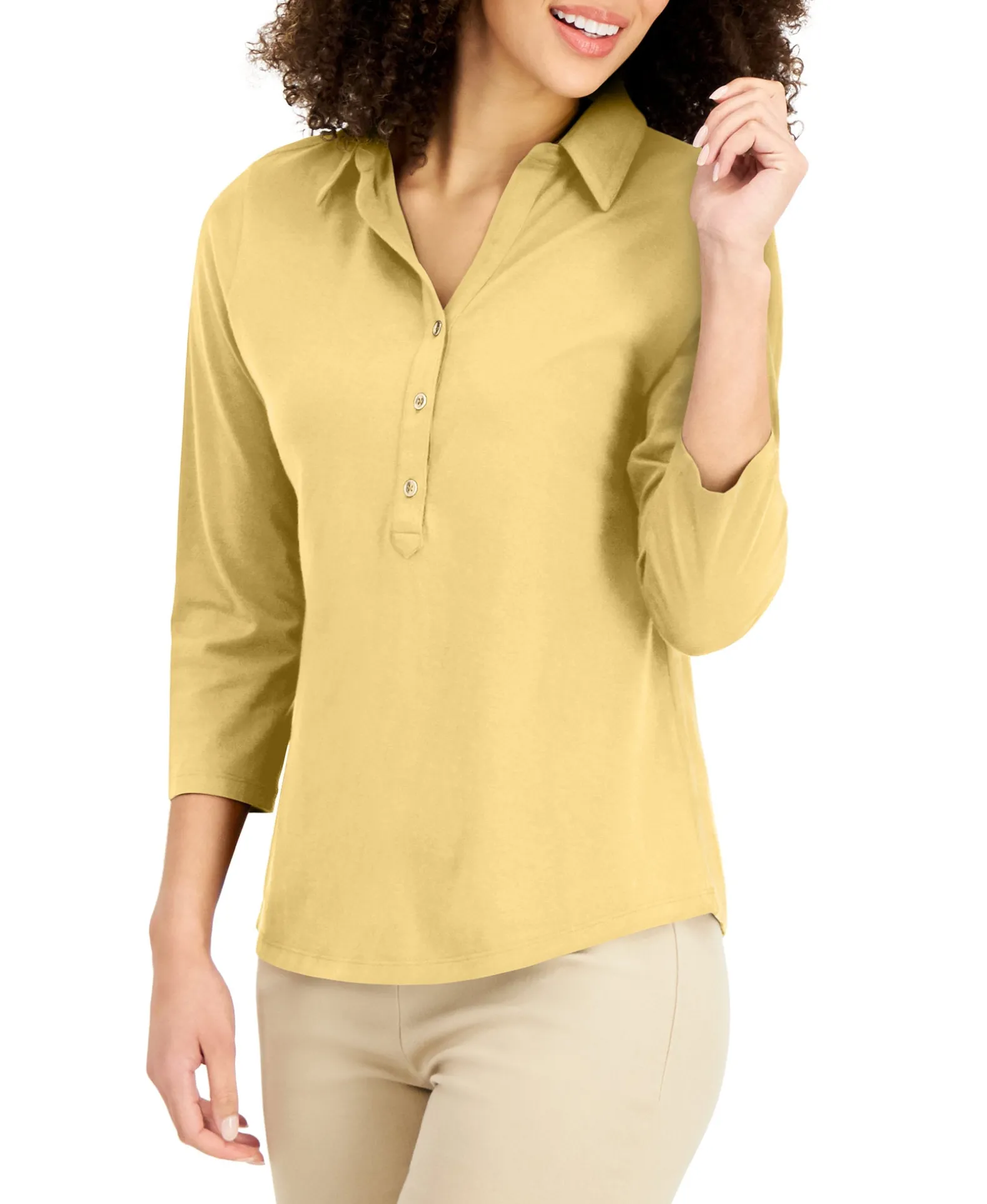 Women's Cotton Polo Top