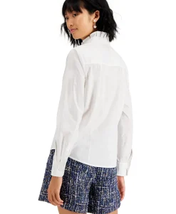 Women's Cotton Ruffled Shirt