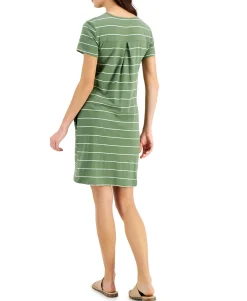 Women's Cotton Striped T-Shirt Dress