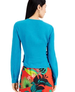 Women's Cotton Surplice Top