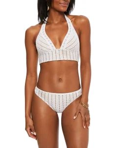 Women's Crochet Long-Line Bikini Top