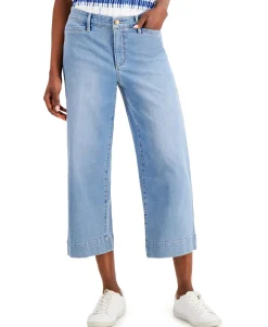 Women's Cropped Wide-Leg Jeans