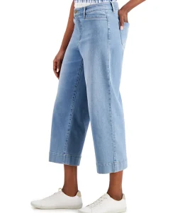 Women's Cropped Wide-Leg Jeans