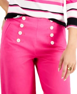 Women's Cropped Wide-Leg Twill Pant