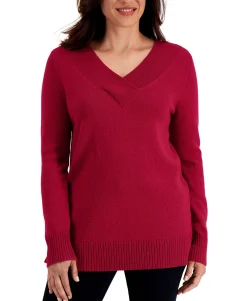 Women's Crossover V-Neck Sweater