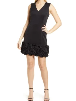 Women's Cupcake Hem Scuba Sheath Dress