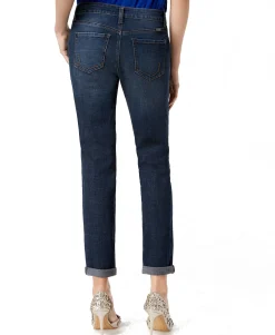 Women's Curvy Mid Rise Straight-Leg Jeans