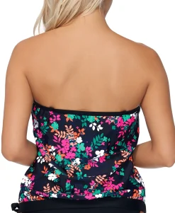 Women's Dahlia Floral Coral Gables Printed Tankini Top