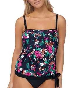 Women's Dahlia Floral Coral Gables Printed Tankini Top
