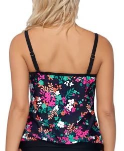 Women's Dahlia Floral Coral Gables Printed Tankini Top