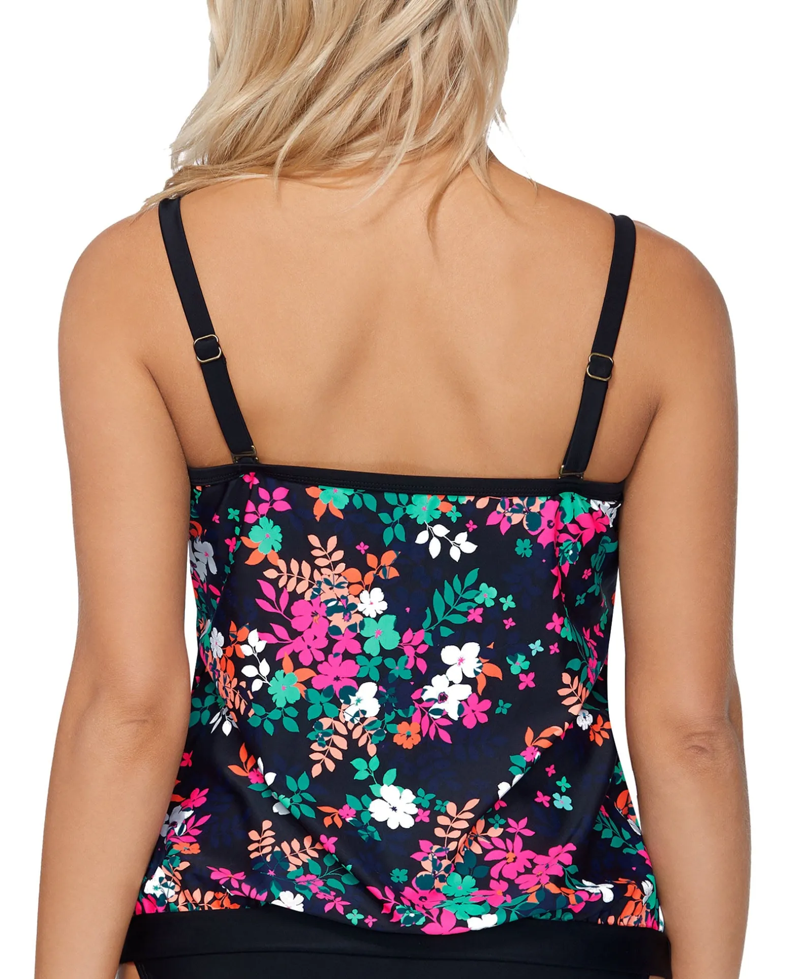 Women's Dahlia Floral Coral Gables Printed Tankini Top