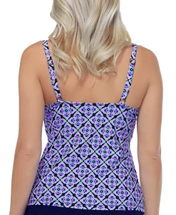 Women's Day Break Printed Sail Away Underwire Tankini Top