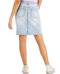 Women's Distressed Denim Skirt