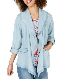 Women's Draped Chambray Jacket