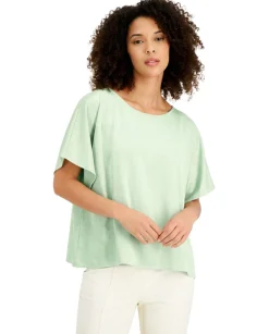 Women's Draped-Sleeve Top