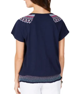 Women's Embroidered Peasant Blouse