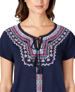 Women's Embroidered Peasant Blouse