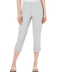 Women's Eyelet-Trim Capri Pants