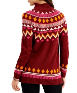 Women's Fair Isle Mock-Neck Sweater