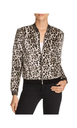 Women's Fatima Leopard Print Bomber Jacket