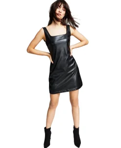 Women's Faux-Leather Dress