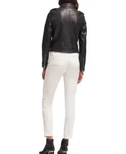 Women's Faux-Leather Moto Jacket