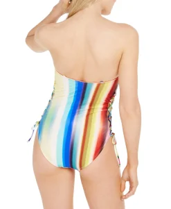 Women's Festival Lights Lace-Up One-Piece Swimsuit