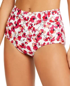 Women's Floral High-Waist Bikini Bottoms