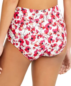 Women's Floral High-Waist Bikini Bottoms