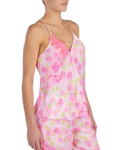 Women's Floral-Embroidered Pajama Top